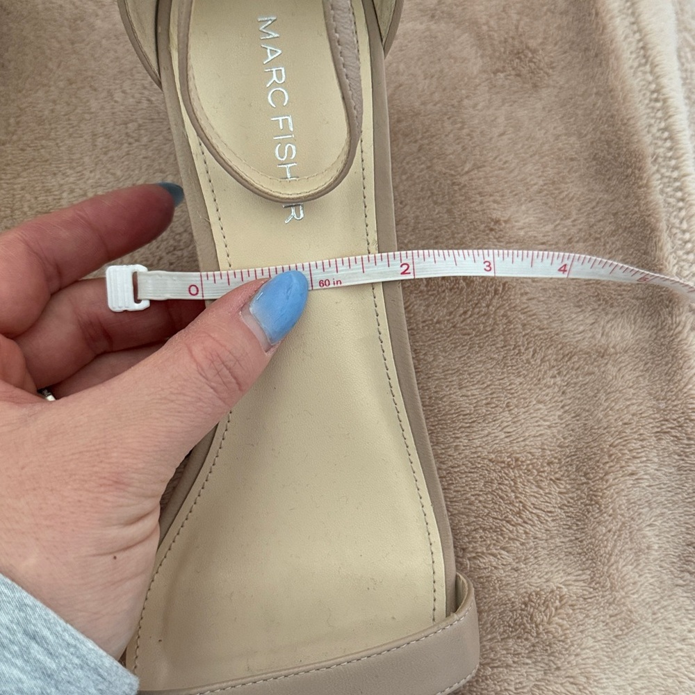 Marc Fisher Jaron Block Heel in Light Natural Leather - Picture 11 of 11